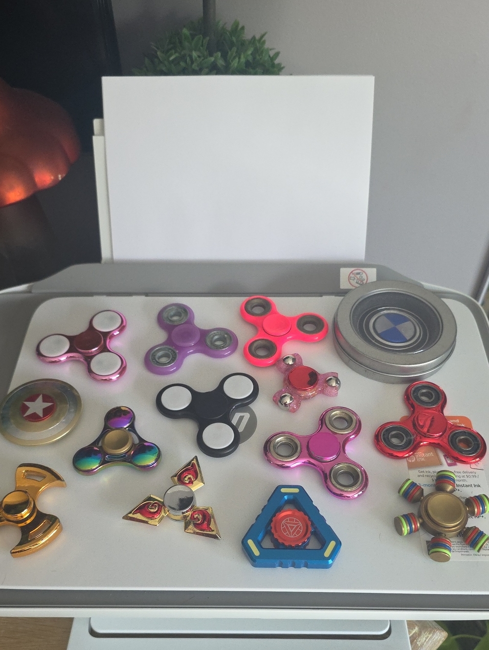 2017 Collectable Assorted Pink and Metallic Kids Fidget Spinner Set by